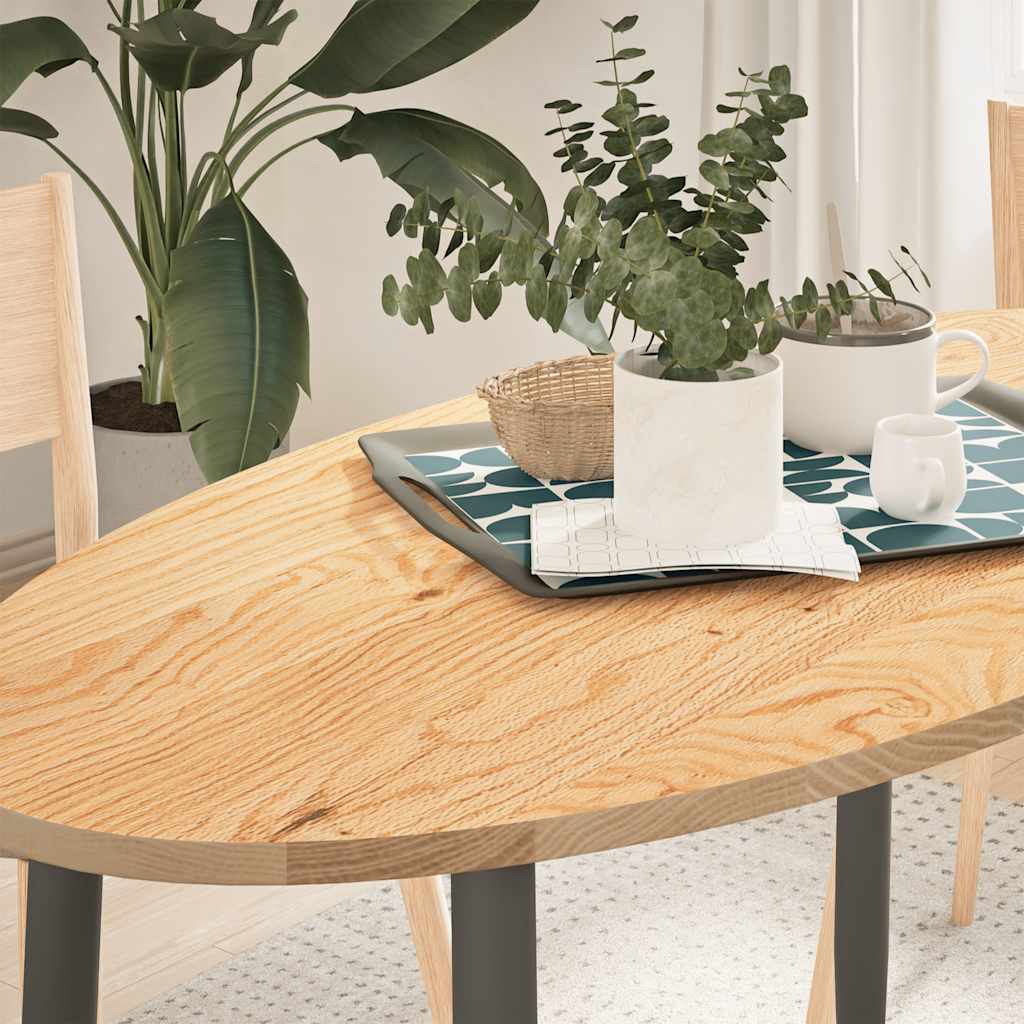 Tafelblad 120x60x2 cm ovaal massief eikenhout is nu te koop bij PeponiXL, paradijselijk wonen!