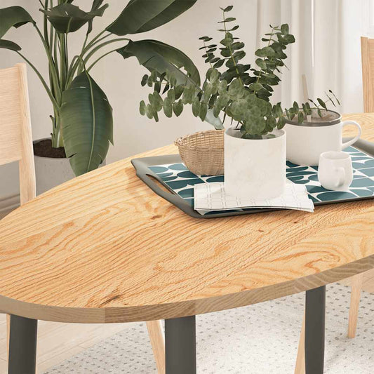 Tafelblad 120x60x2 cm ovaal massief eikenhout is nu te koop bij PeponiXL, paradijselijk wonen!