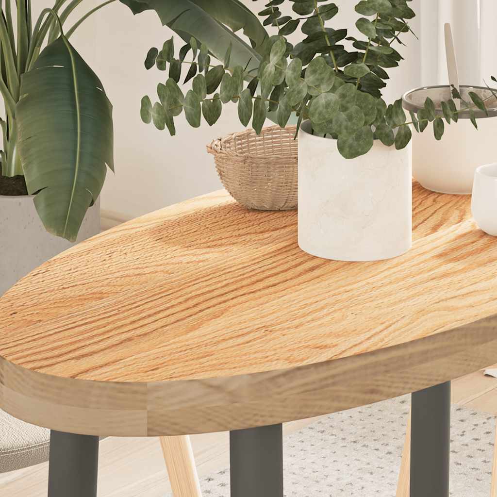 Tafelblad 80x40x4 cm ovaal massief eikenhout is nu te koop bij PeponiXL, paradijselijk wonen!