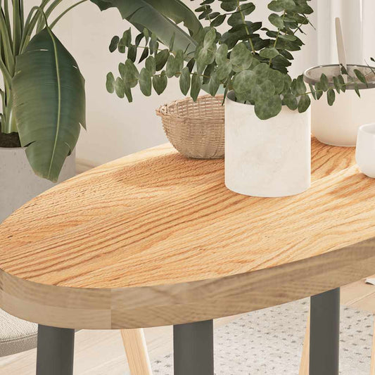 Tafelblad 80x40x4 cm ovaal massief eikenhout is nu te koop bij PeponiXL, paradijselijk wonen!