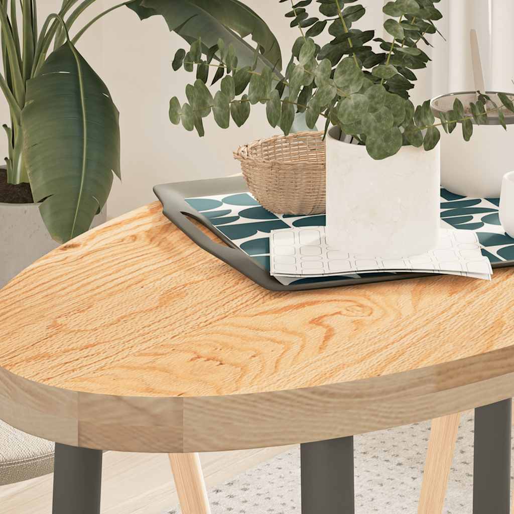 Tafelblad 100x50x4 cm ovaal massief eikenhout is nu te koop bij PeponiXL, paradijselijk wonen!