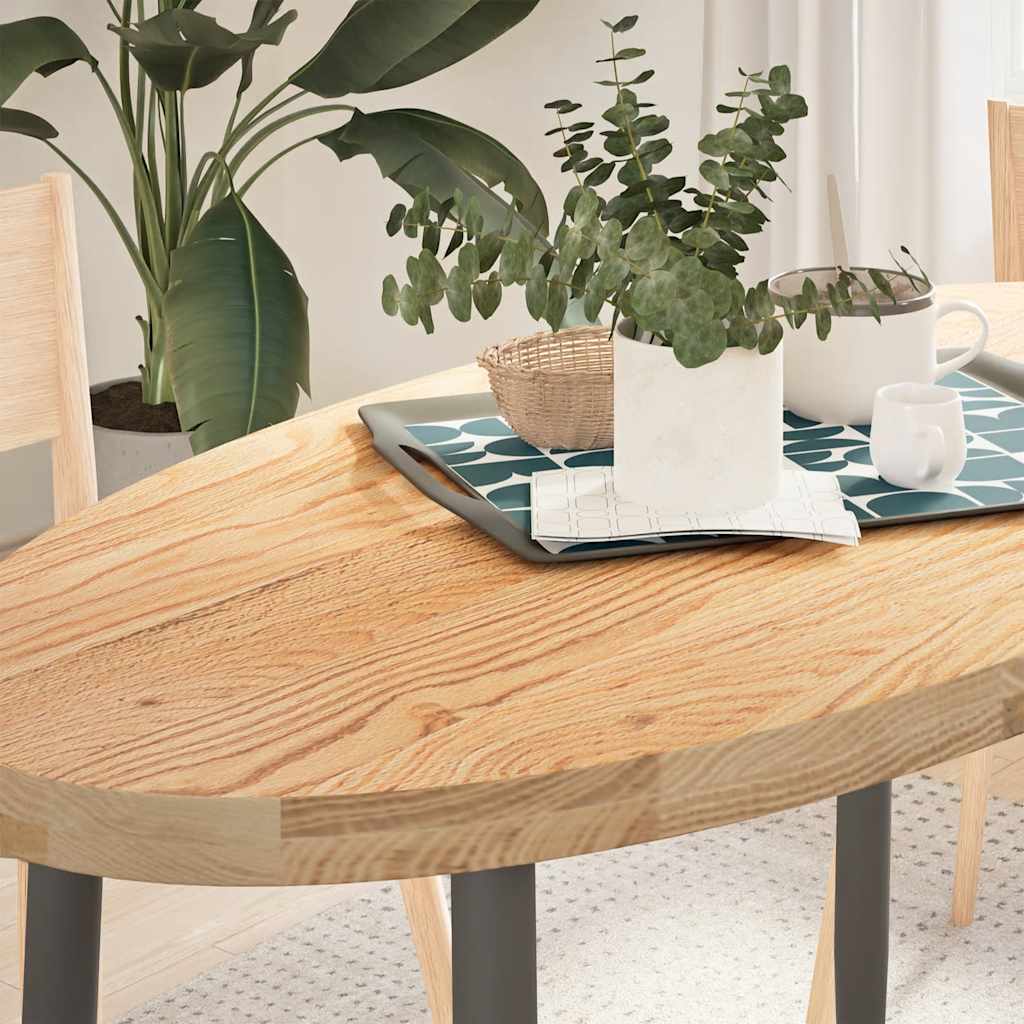 Tafelblad 120x60x4 cm ovaal massief eikenhout is nu te koop bij PeponiXL, paradijselijk wonen!