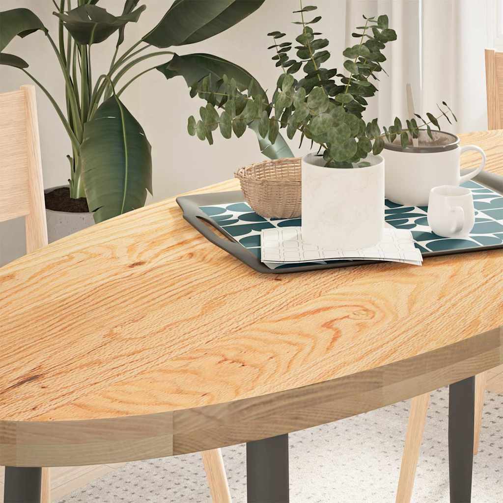 Tafelblad 140x60x4 cm ovaal massief eikenhout is nu te koop bij PeponiXL, paradijselijk wonen!