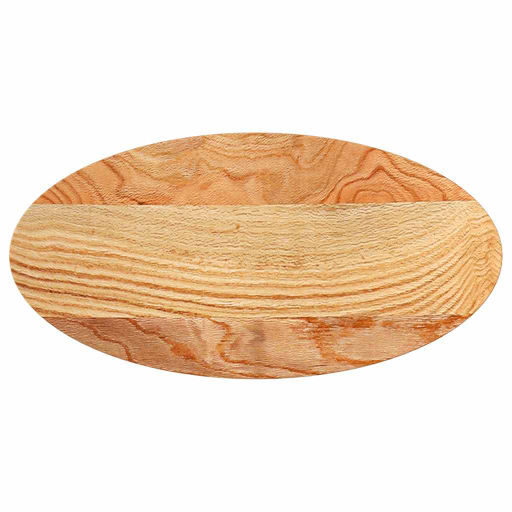 Tafelblad 80x40x2 cm ovaal massief eikenhout lichtbruin is nu te koop bij PeponiXL, paradijselijk wonen!