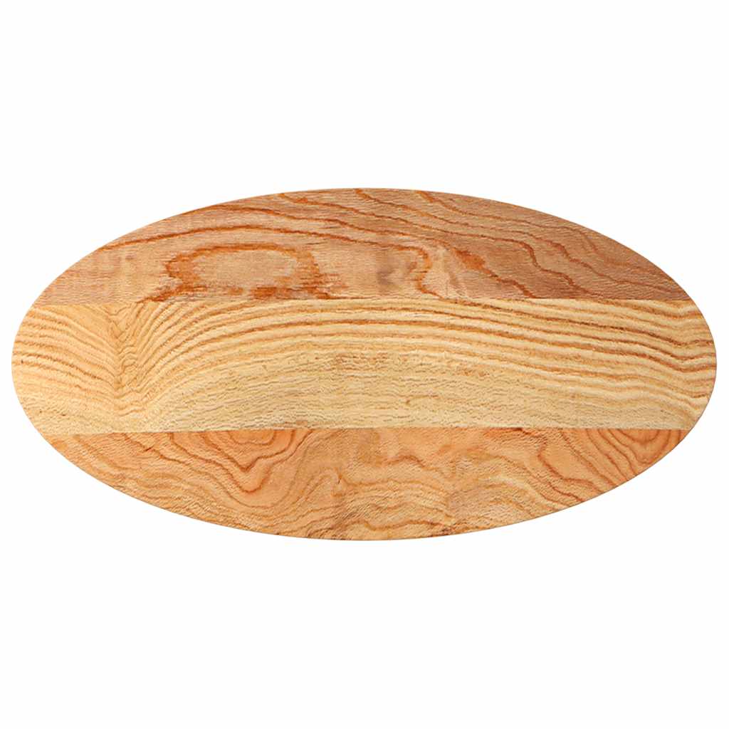 Tafelblad 100x50x2 cm ovaal massief eikenhout lichtbruin is nu te koop bij PeponiXL, paradijselijk wonen!