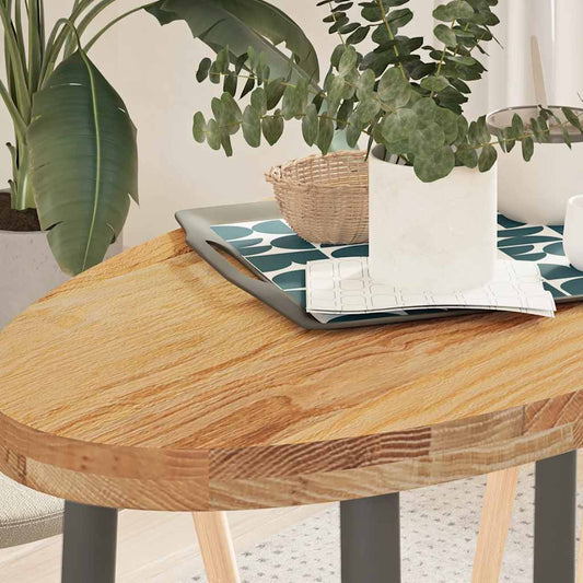 Tafelblad 100x50x4 cm ovaal massief eikenhout lichtbruin is nu te koop bij PeponiXL, paradijselijk wonen!