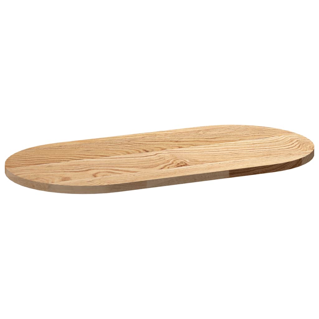 Tafelblad 80x40x2 cm ovaal massief eikenhout is nu te koop bij PeponiXL, paradijselijk wonen!