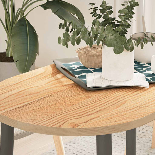 Tafelblad 100x50x2 cm ovaal massief eikenhout is nu te koop bij PeponiXL, paradijselijk wonen!