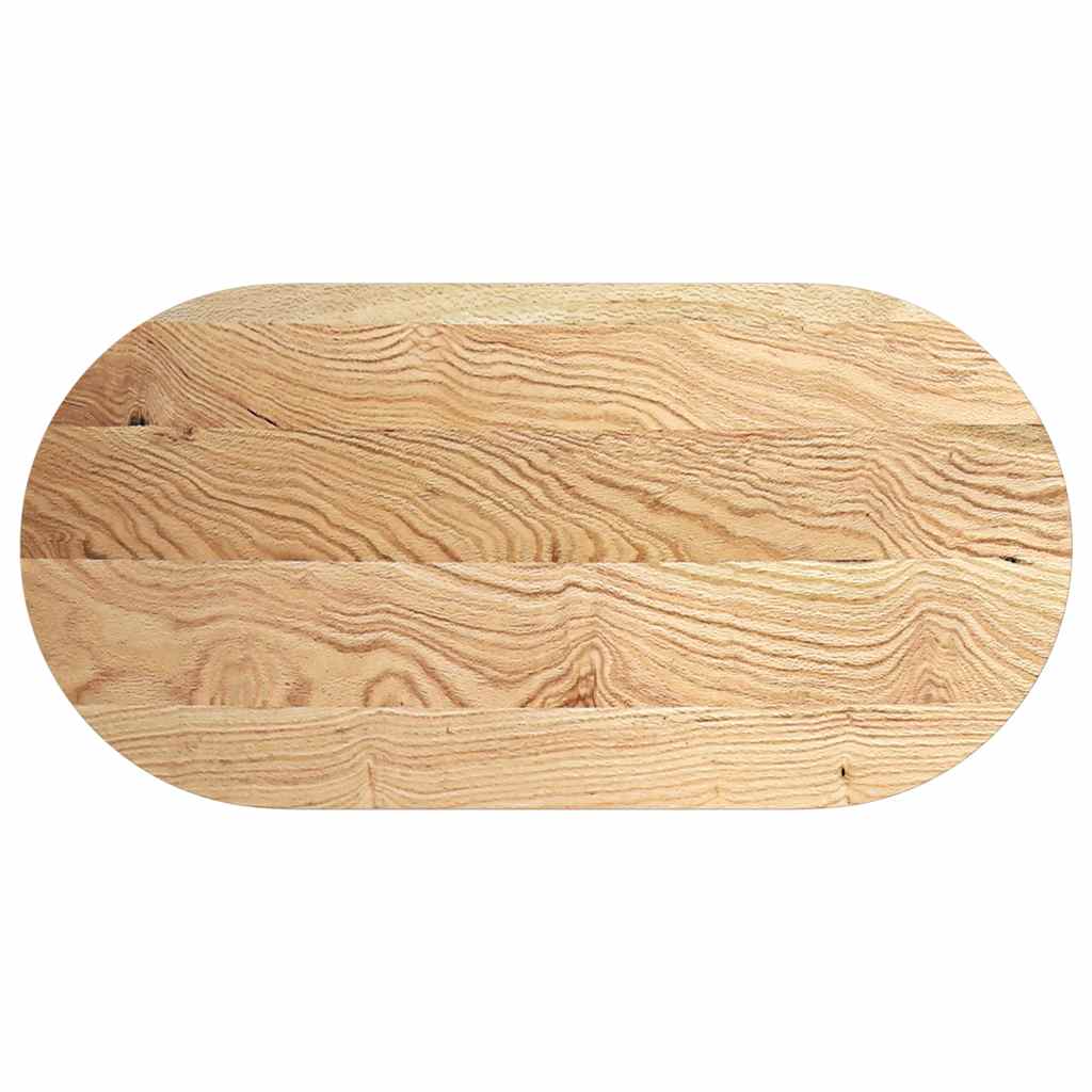 Tafelblad 120x60x2 cm ovaal massief eikenhout is nu te koop bij PeponiXL, paradijselijk wonen!