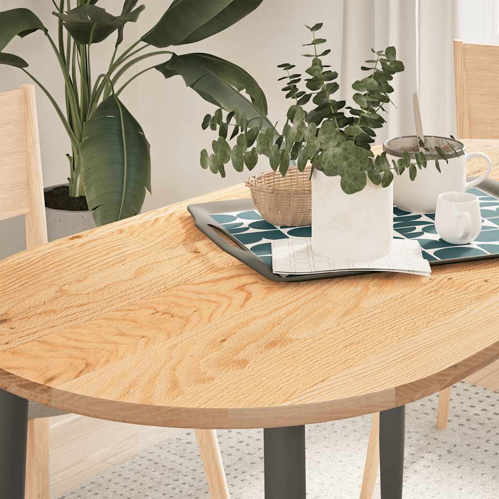 Tafelblad 120x60x2 cm ovaal massief eikenhout is nu te koop bij PeponiXL, paradijselijk wonen!