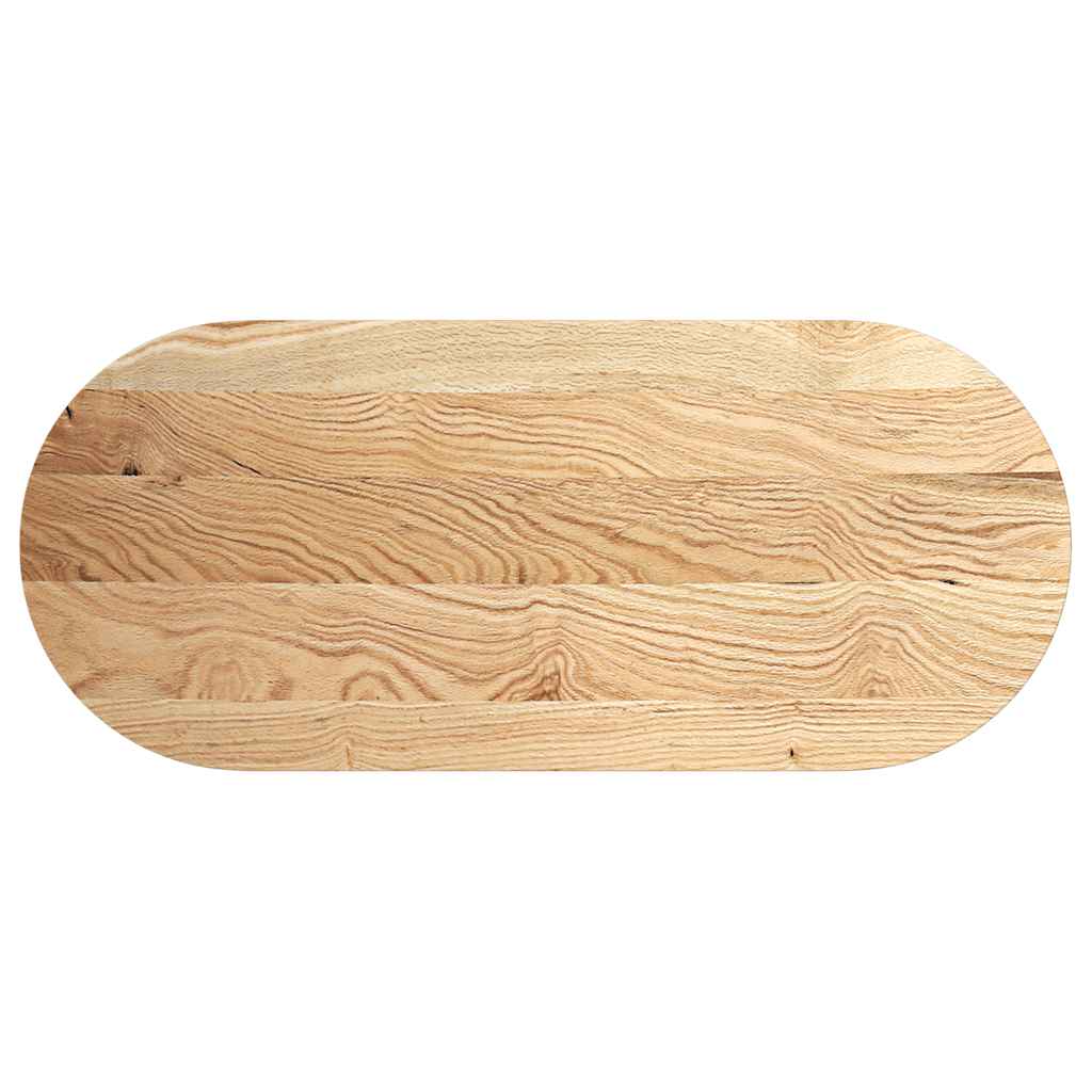 Tafelblad 140x60x2 cm ovaal massief eikenhout is nu te koop bij PeponiXL, paradijselijk wonen!