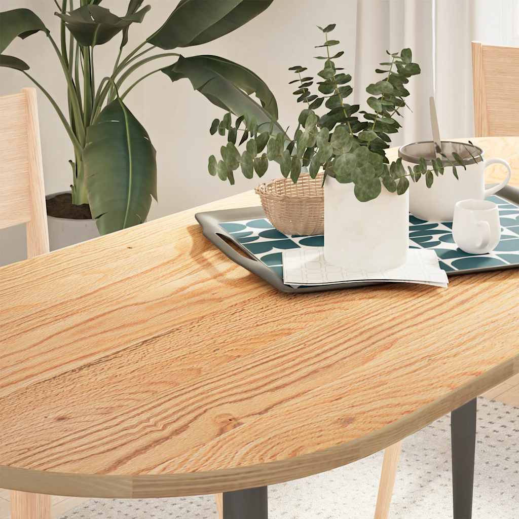 Tafelblad 140x60x2 cm ovaal massief eikenhout is nu te koop bij PeponiXL, paradijselijk wonen!