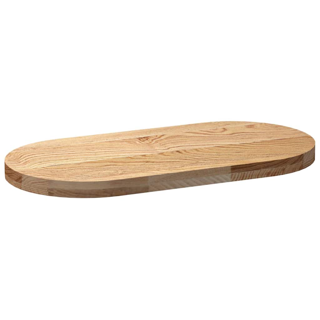 Tafelblad 80x40x4 cm ovaal massief eikenhout is nu te koop bij PeponiXL, paradijselijk wonen!
