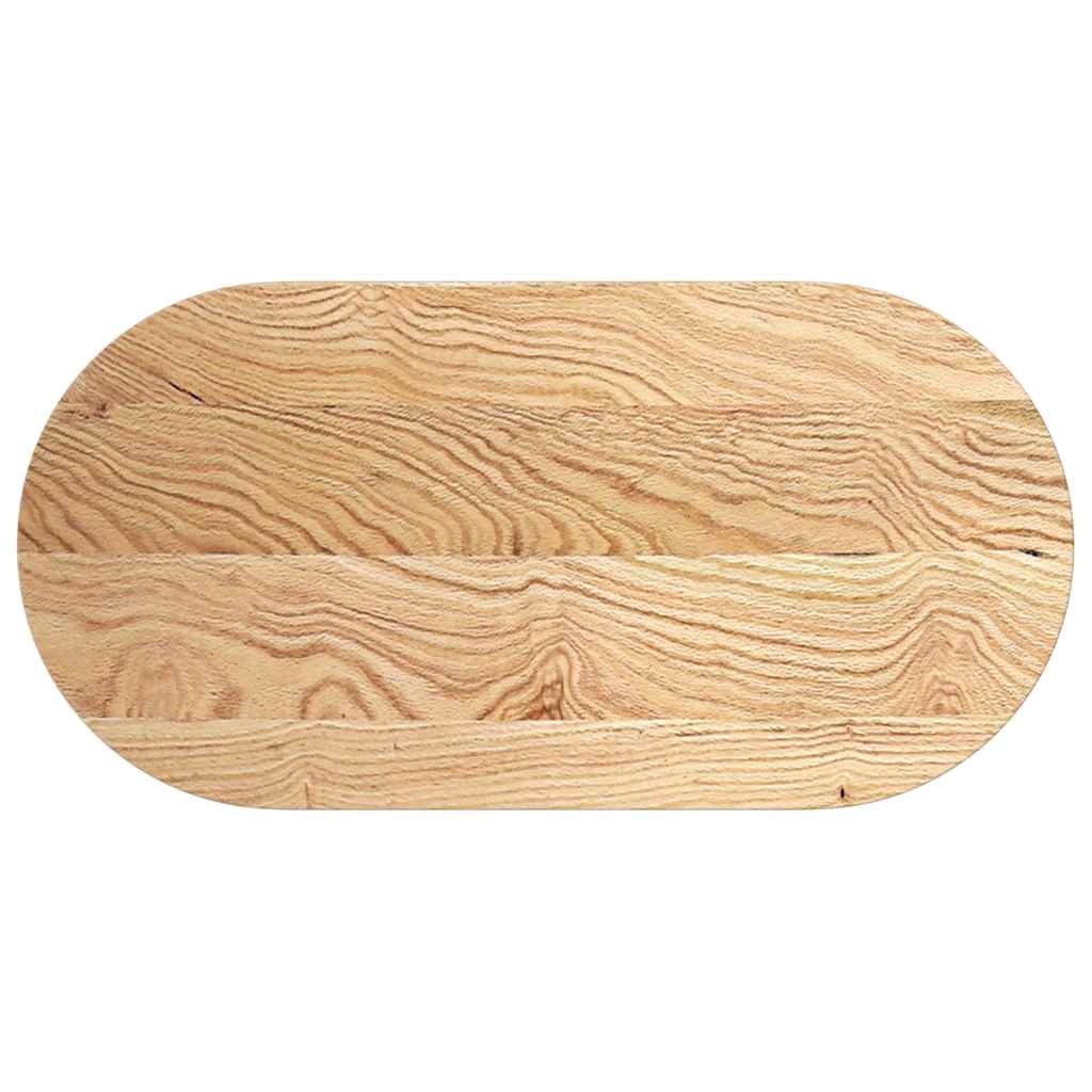 Tafelblad 100x50x4 cm ovaal massief eikenhout is nu te koop bij PeponiXL, paradijselijk wonen!
