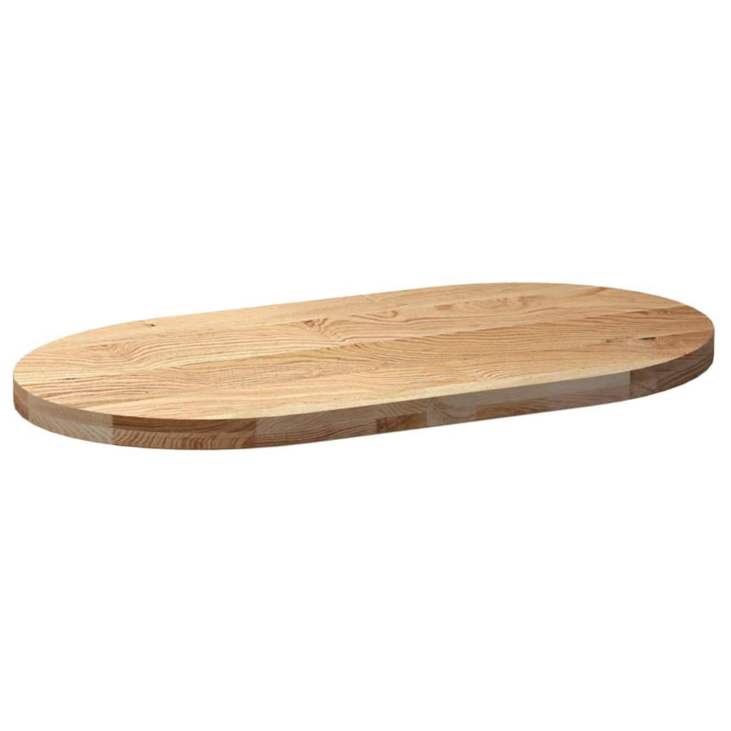 Tafelblad 100x50x4 cm ovaal massief eikenhout is nu te koop bij PeponiXL, paradijselijk wonen!