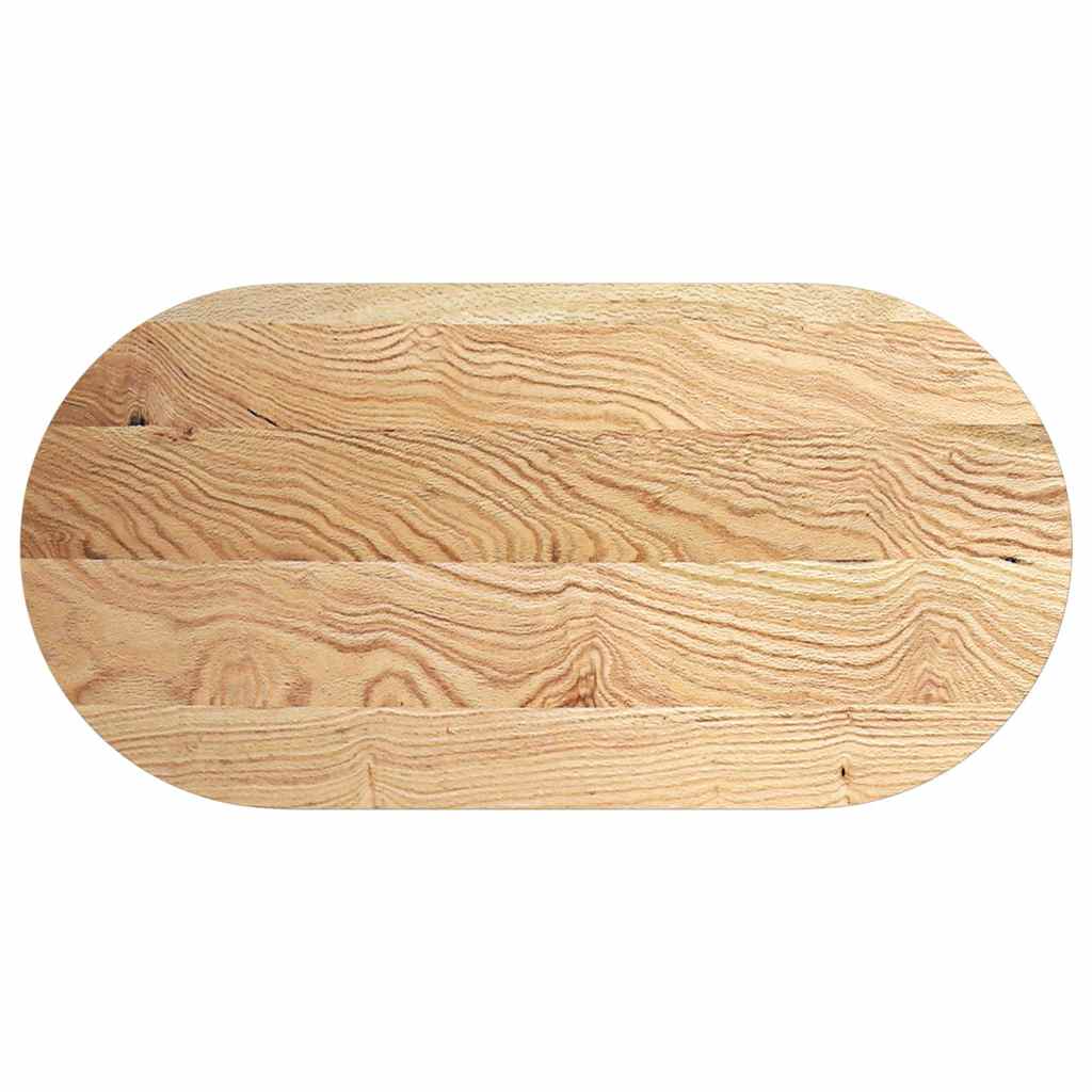 Tafelblad 120x60x4 cm ovaal massief eikenhout is nu te koop bij PeponiXL, paradijselijk wonen!