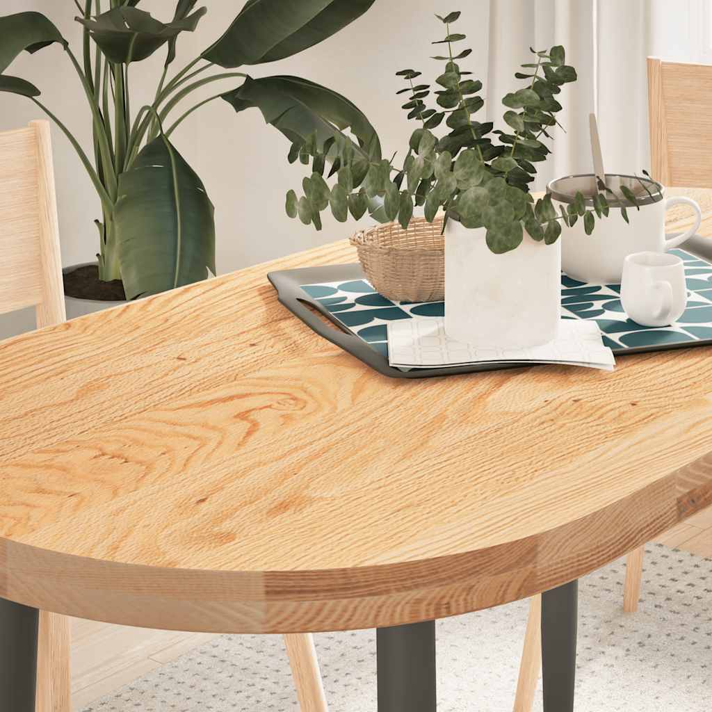 Tafelblad 120x60x4 cm ovaal massief eikenhout is nu te koop bij PeponiXL, paradijselijk wonen!