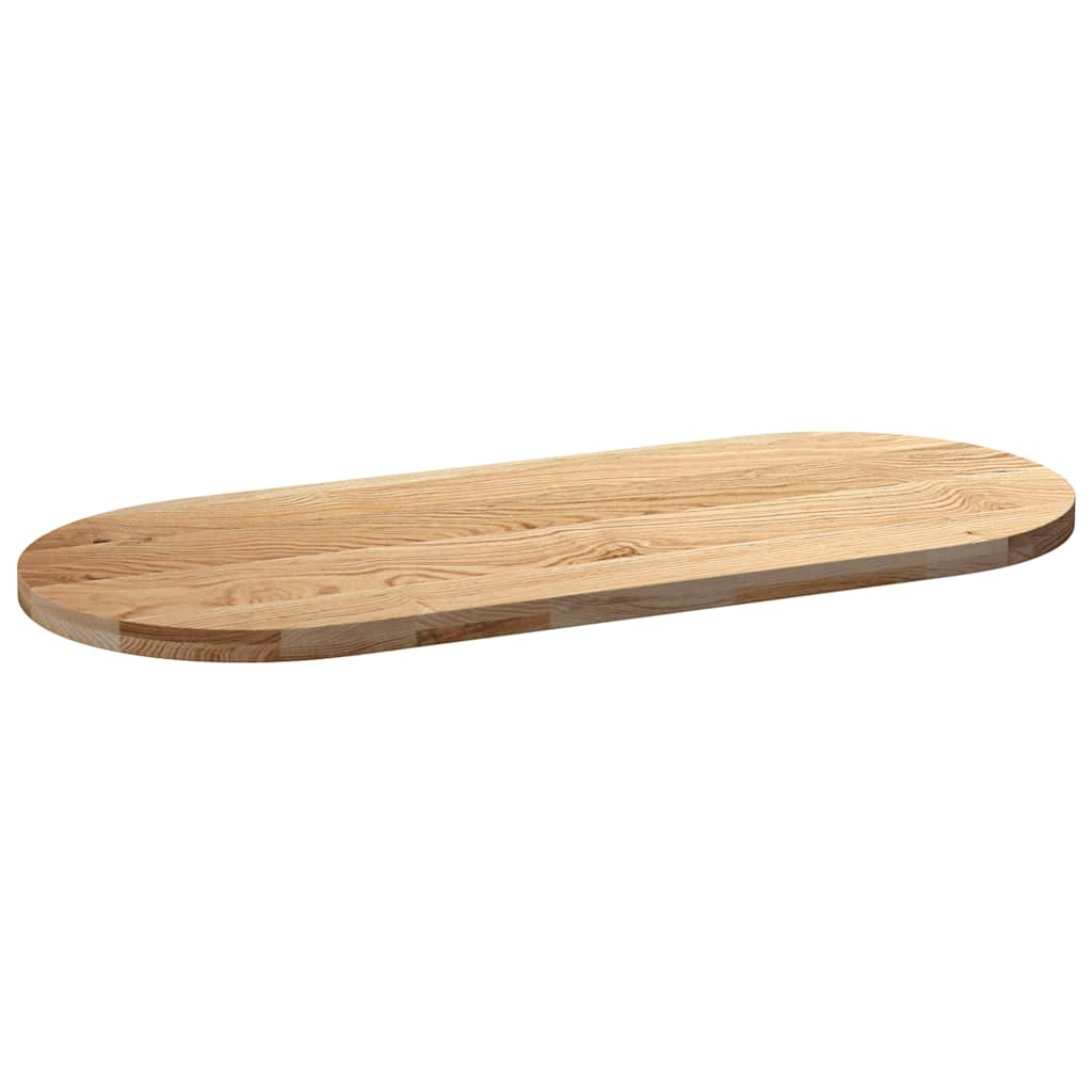Tafelblad 140x60x4 cm ovaal massief eikenhout is nu te koop bij PeponiXL, paradijselijk wonen!