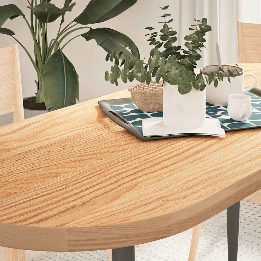 Tafelblad 140x60x4 cm ovaal massief eikenhout is nu te koop bij PeponiXL, paradijselijk wonen!