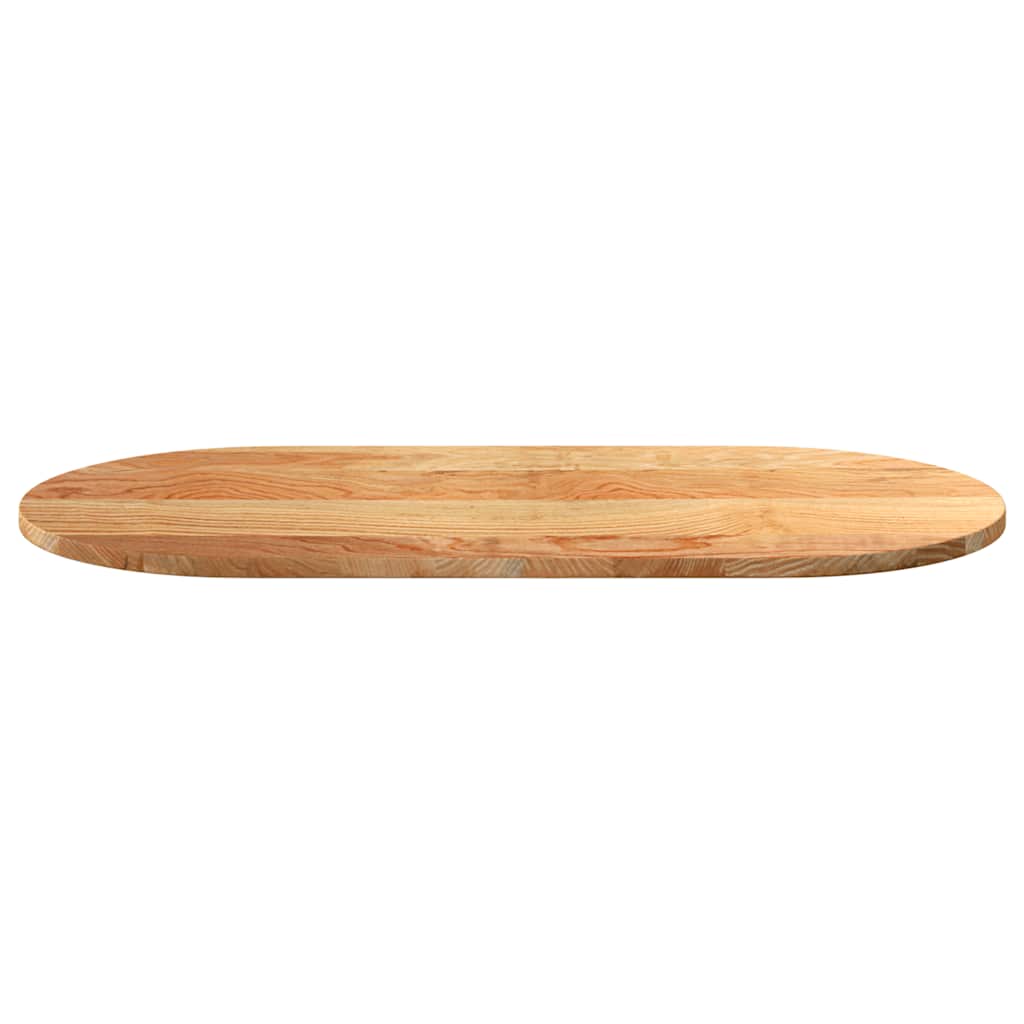 Tafelblad 100x50x2 cm ovaal massief eikenhout lichtbruin is nu te koop bij PeponiXL, paradijselijk wonen!