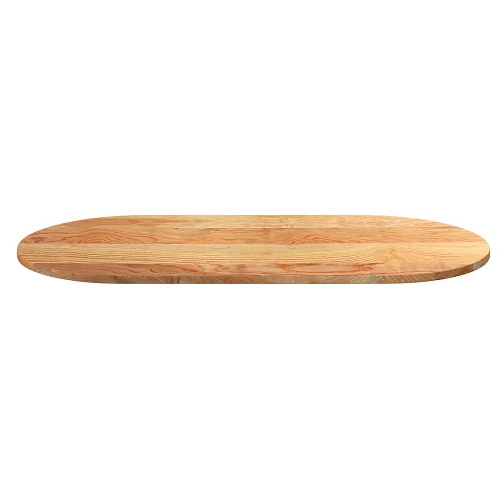 Tafelblad 120x60x2 cm ovaal massief eikenhout lichtbruin is nu te koop bij PeponiXL, paradijselijk wonen!