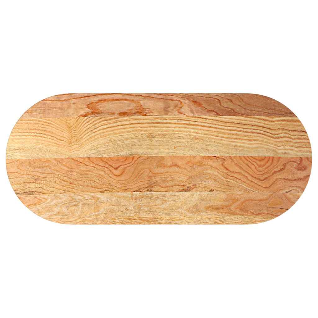 Tafelblad 140x60x2 cm ovaal massief eikenhout lichtbruin is nu te koop bij PeponiXL, paradijselijk wonen!
