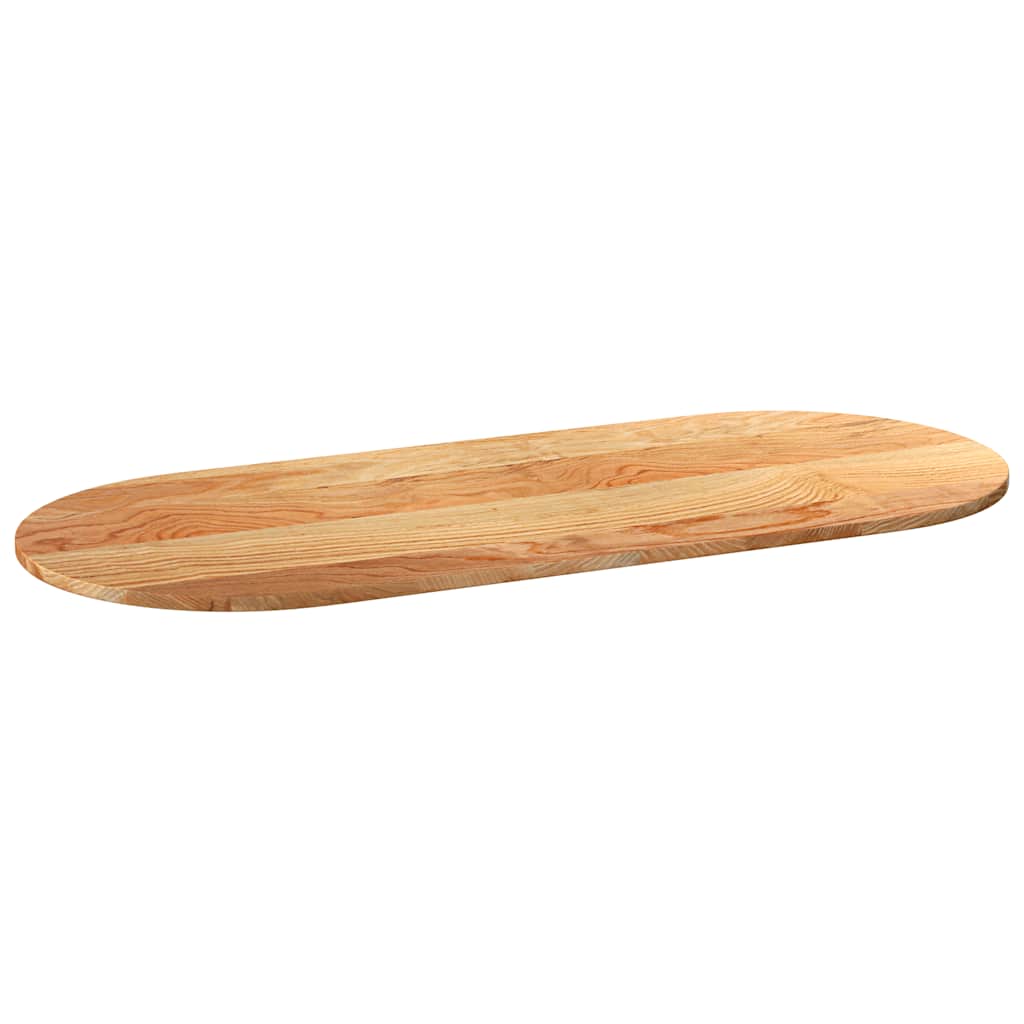 Tafelblad 140x60x2 cm ovaal massief eikenhout lichtbruin is nu te koop bij PeponiXL, paradijselijk wonen!