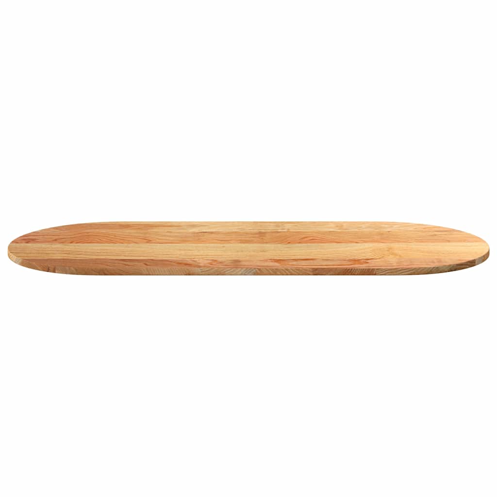 Tafelblad 140x60x2 cm ovaal massief eikenhout lichtbruin is nu te koop bij PeponiXL, paradijselijk wonen!