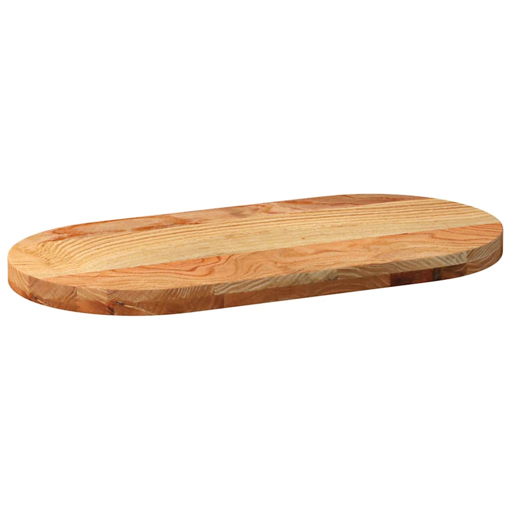 Tafelblad 80x40x4 cm ovaal massief eikenhout lichtbruin is nu te koop bij PeponiXL, paradijselijk wonen!