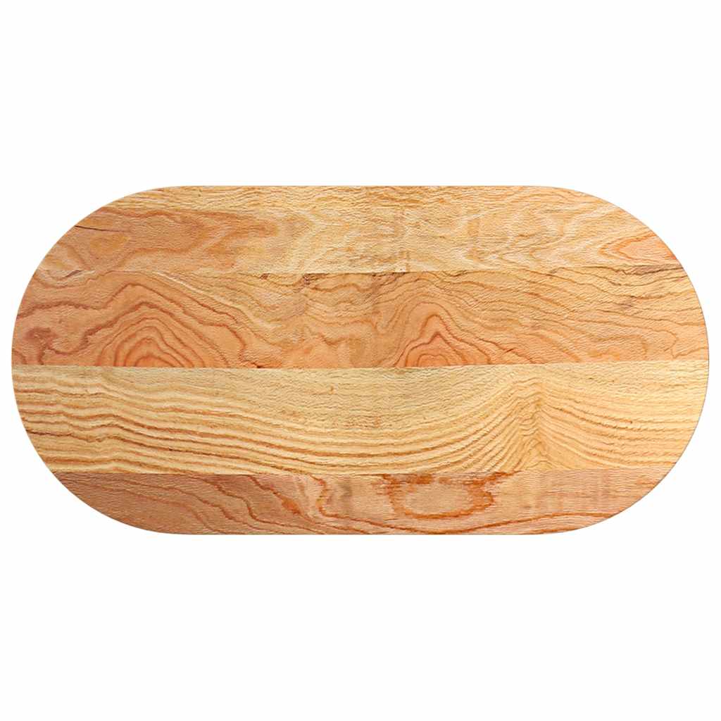Tafelblad 100x50x4 cm ovaal massief eikenhout lichtbruin is nu te koop bij PeponiXL, paradijselijk wonen!