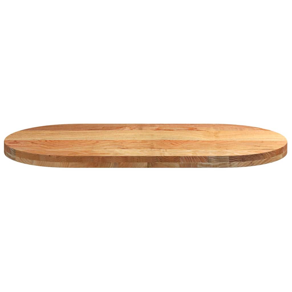 Tafelblad 100x50x4 cm ovaal massief eikenhout lichtbruin is nu te koop bij PeponiXL, paradijselijk wonen!