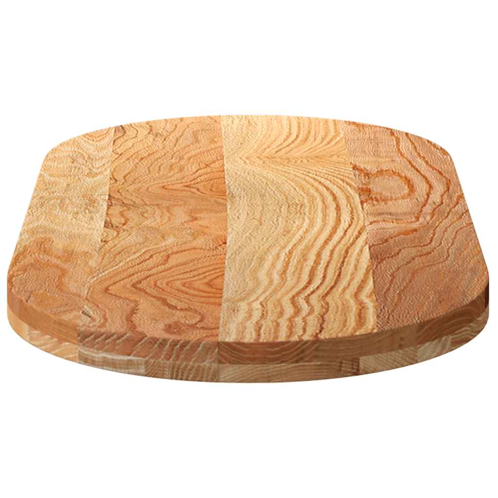 Tafelblad 100x50x4 cm ovaal massief eikenhout lichtbruin is nu te koop bij PeponiXL, paradijselijk wonen!