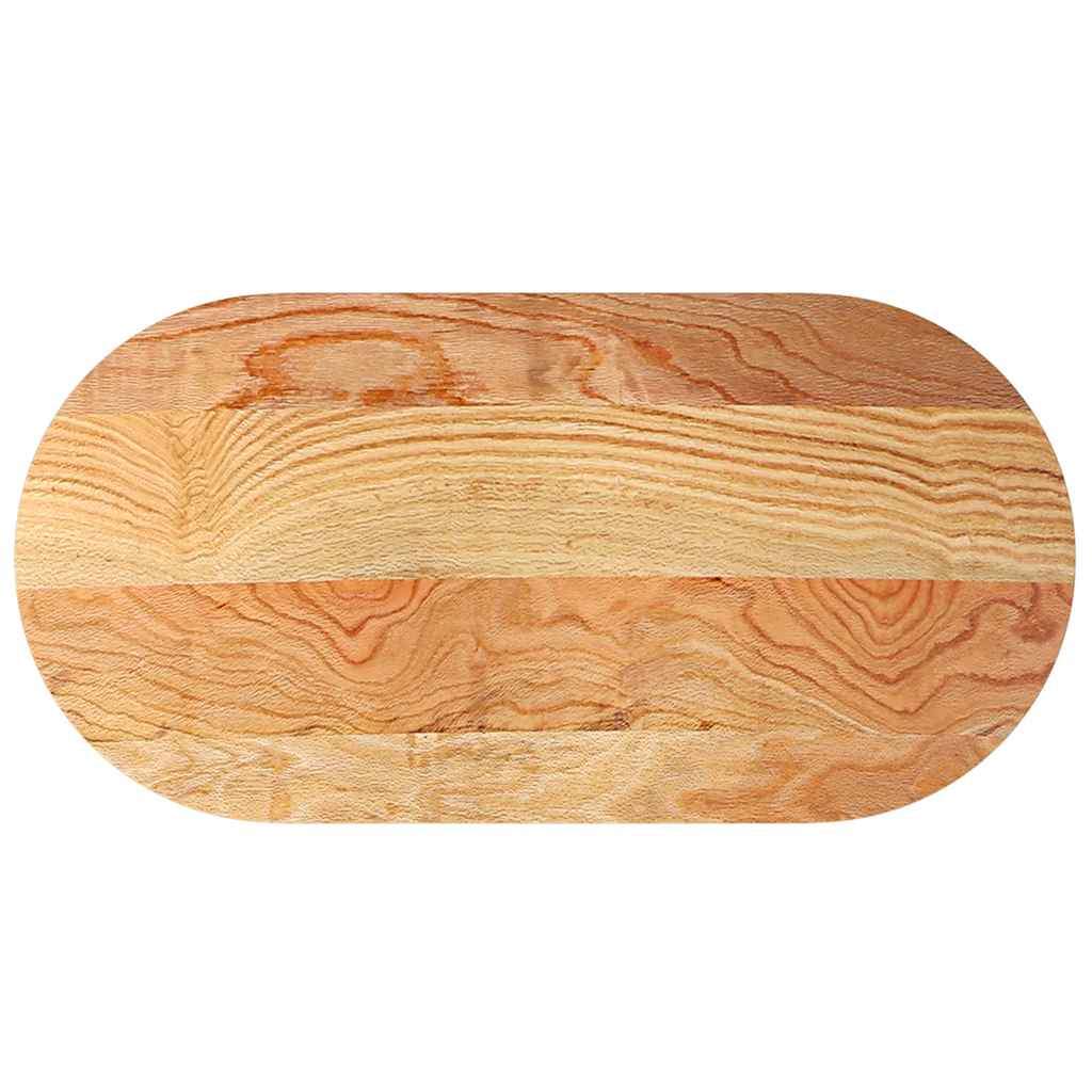Tafelblad 120x60x4 cm ovaal massief eikenhout lichtbruin is nu te koop bij PeponiXL, paradijselijk wonen!