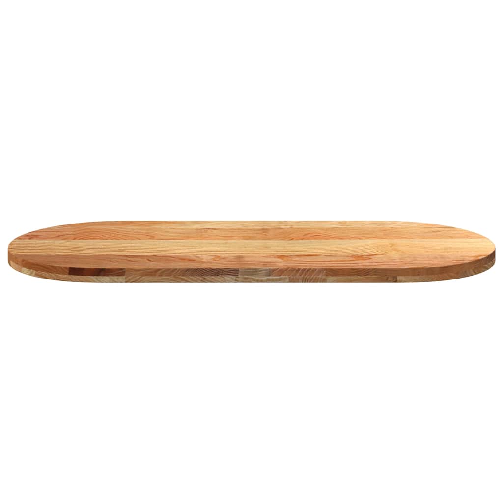 Tafelblad 140x60x4 cm ovaal massief eikenhout lichtbruin is nu te koop bij PeponiXL, paradijselijk wonen!