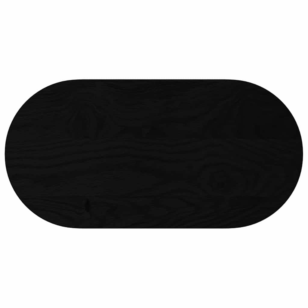 Tafelblad 80x40x2 cm ovaal massief eikenhout donkerbruin is nu te koop bij PeponiXL, paradijselijk wonen!