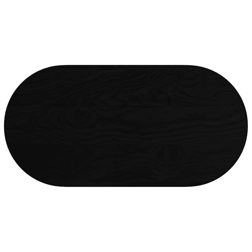 Tafelblad 100x50x2 cm ovaal massief eikenhout donkerbruin is nu te koop bij PeponiXL, paradijselijk wonen!