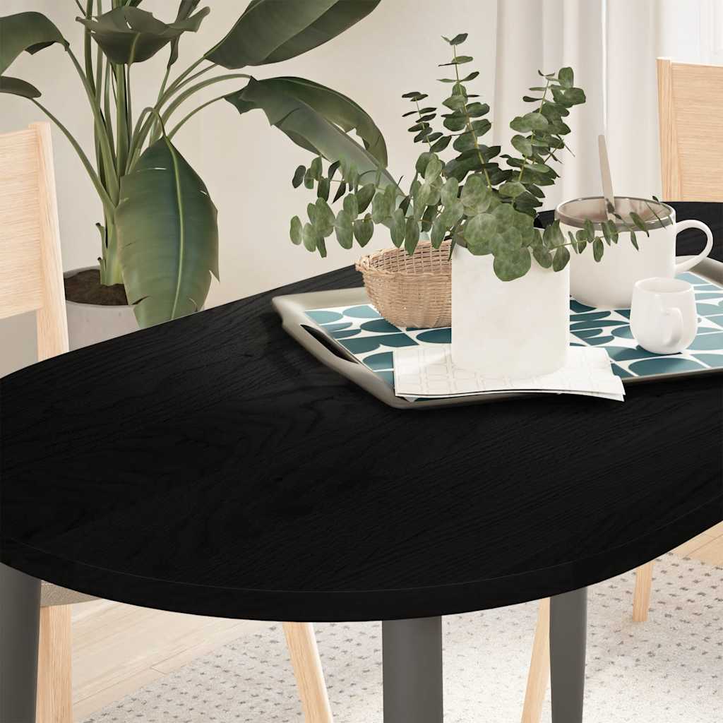 Tafelblad 120x60x2 cm ovaal massief eikenhout donkerbruin is nu te koop bij PeponiXL, paradijselijk wonen!
