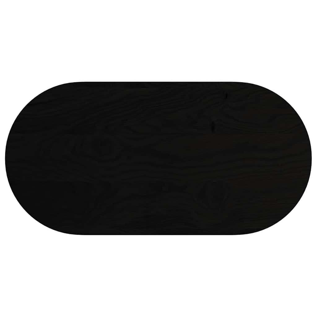 Tafelblad 100x50x4 cm ovaal massief eikenhout donkerbruin is nu te koop bij PeponiXL, paradijselijk wonen!