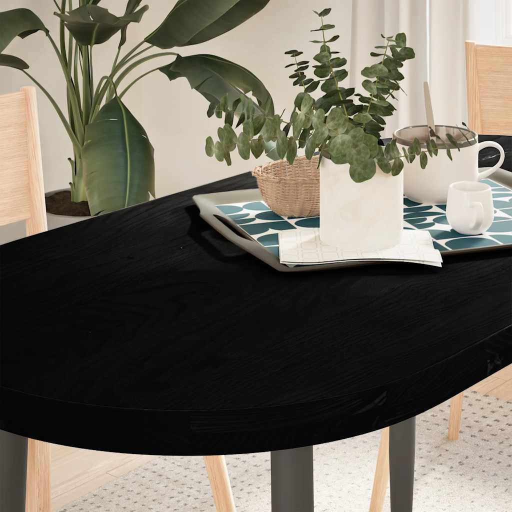 Tafelblad 120x60x4 cm ovaal massief eikenhout donkerbruin is nu te koop bij PeponiXL, paradijselijk wonen!