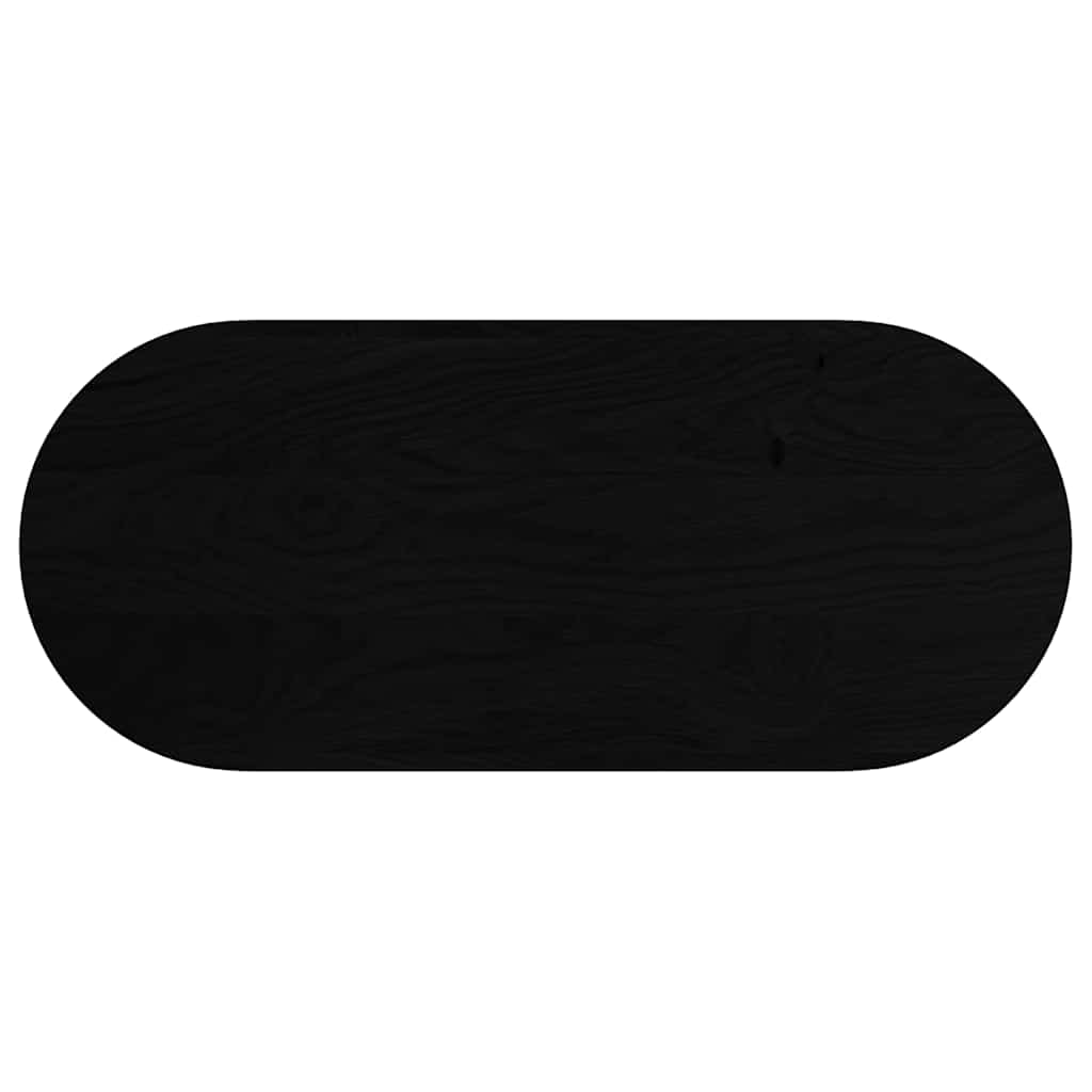 Tafelblad 140x60x4 cm ovaal massief eikenhout donkerbruin is nu te koop bij PeponiXL, paradijselijk wonen!