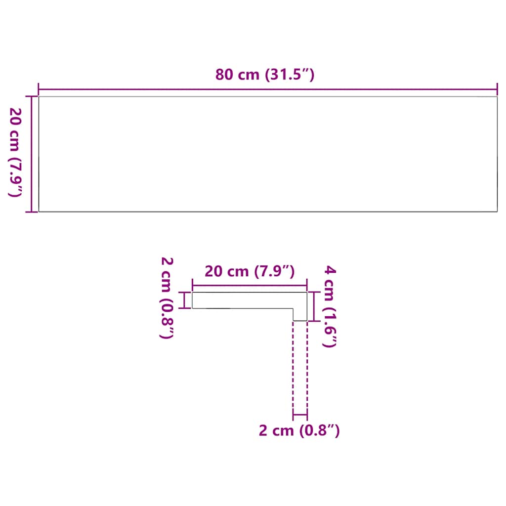 Vensterbanken 2 st onbehandeld 80x20x2 cm massief eikenhout is nu te koop bij PeponiXL, paradijselijk wonen!