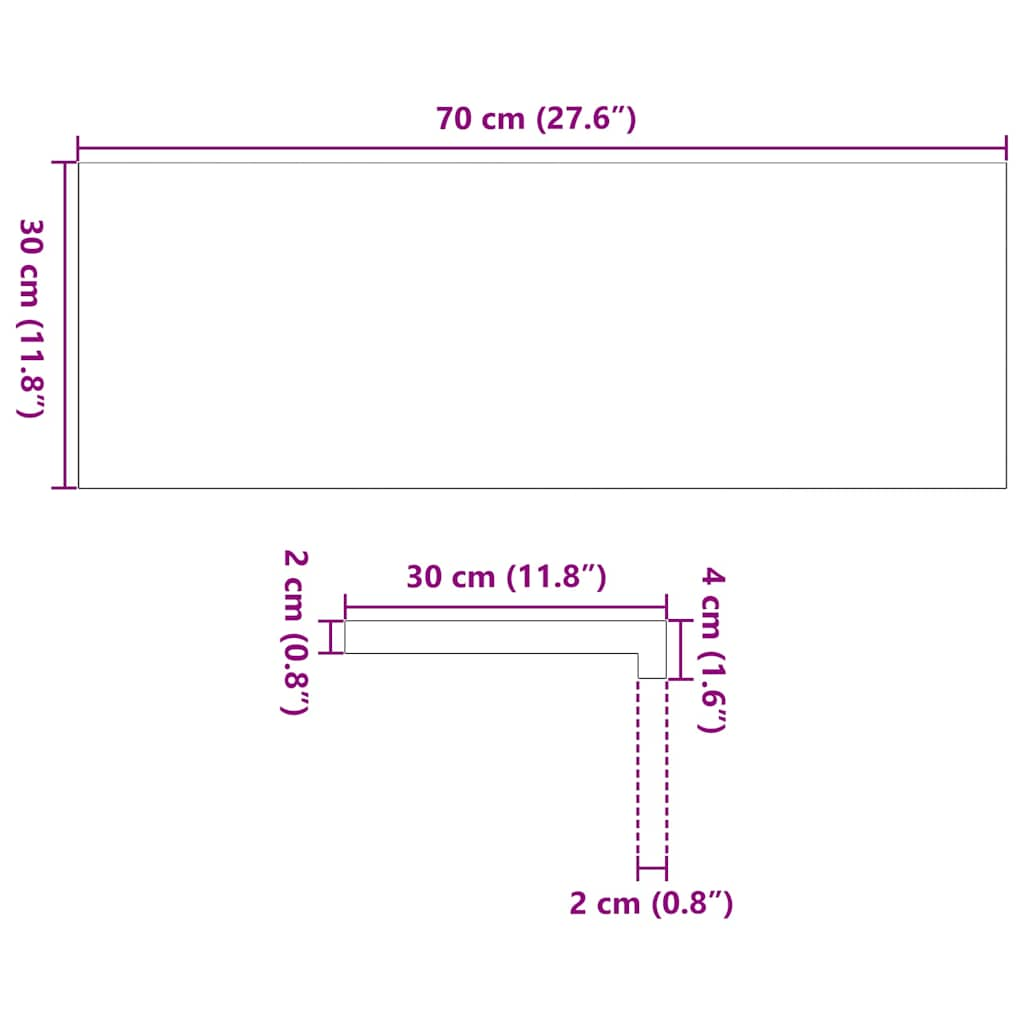 Vensterbanken 2 st onbehandeld 70x30x2 cm massief eikenhout is nu te koop bij PeponiXL, paradijselijk wonen!