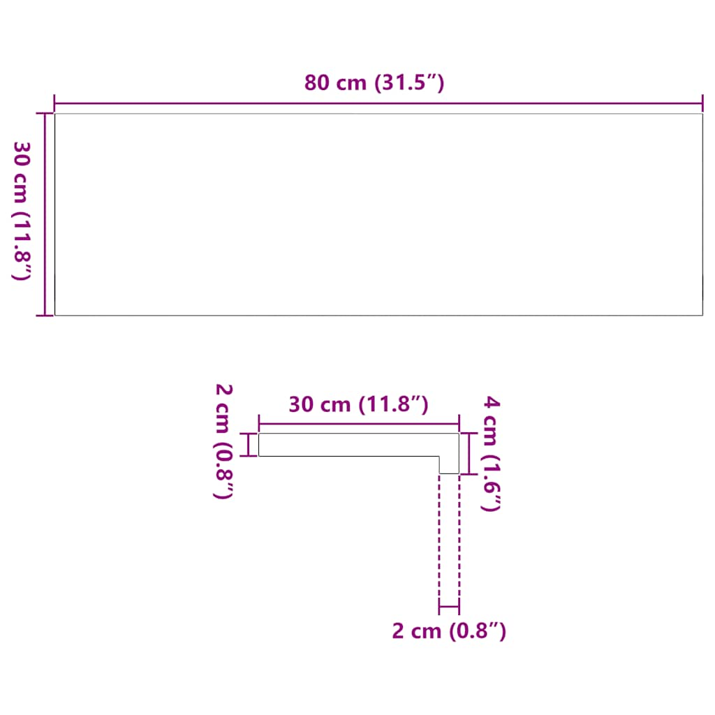 Vensterbanken 2 st onbehandeld 80x30x2 cm massief eikenhout is nu te koop bij PeponiXL, paradijselijk wonen!