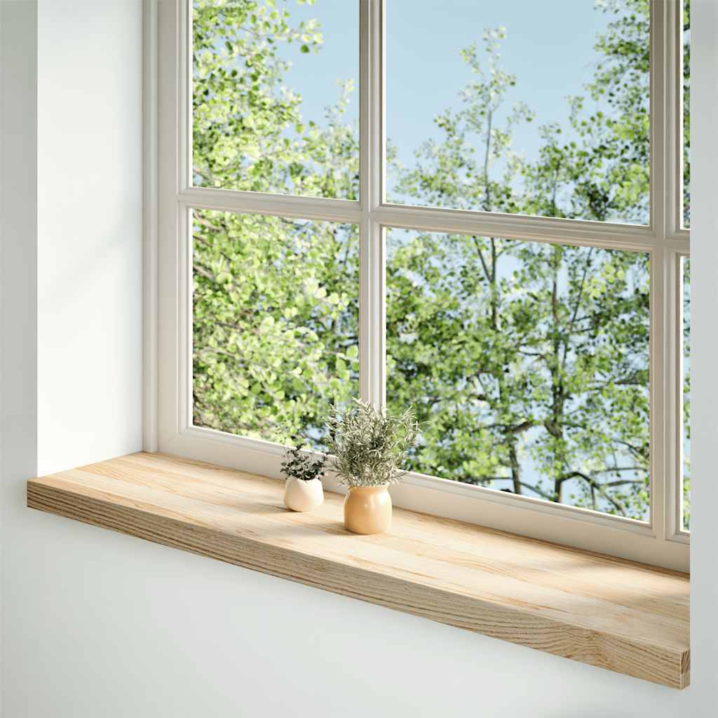 Vensterbanken 2 st onbehandeld 110x30x2 cm massief eikenhout is nu te koop bij PeponiXL, paradijselijk wonen!