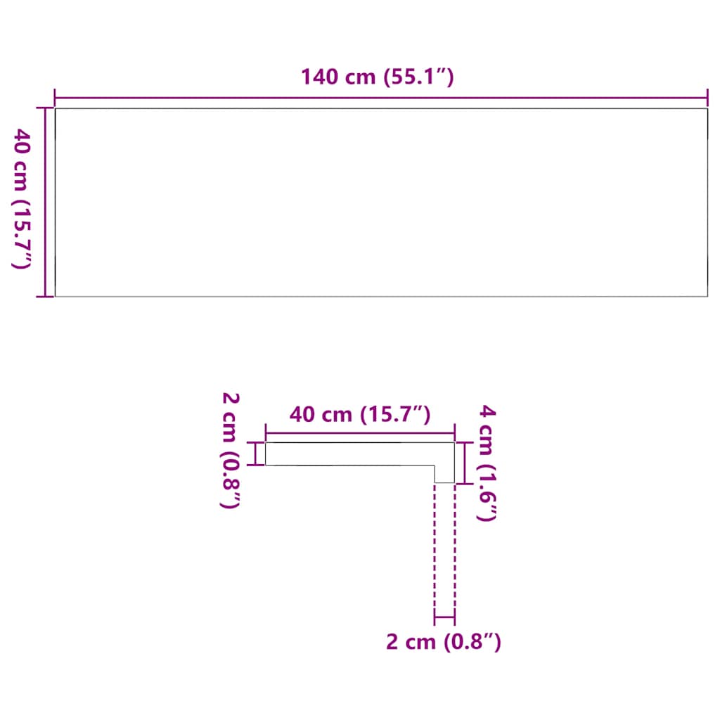 Vensterbanken 2 st onbehandeld 140x40x2 cm massief eikenhout is nu te koop bij PeponiXL, paradijselijk wonen!