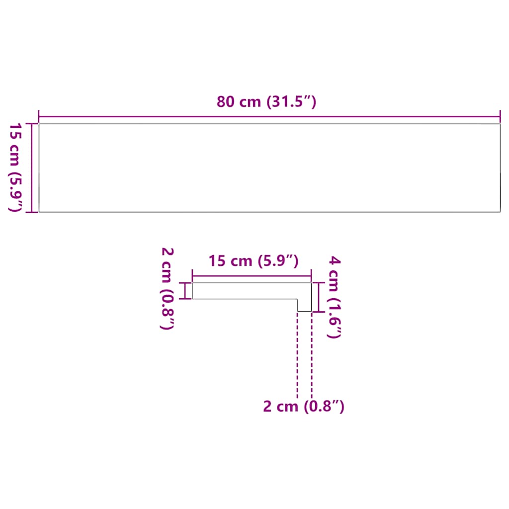 Vensterbanken 2 st 80x15x2 cm massief eikenhout lichtbruin is nu te koop bij PeponiXL, paradijselijk wonen!