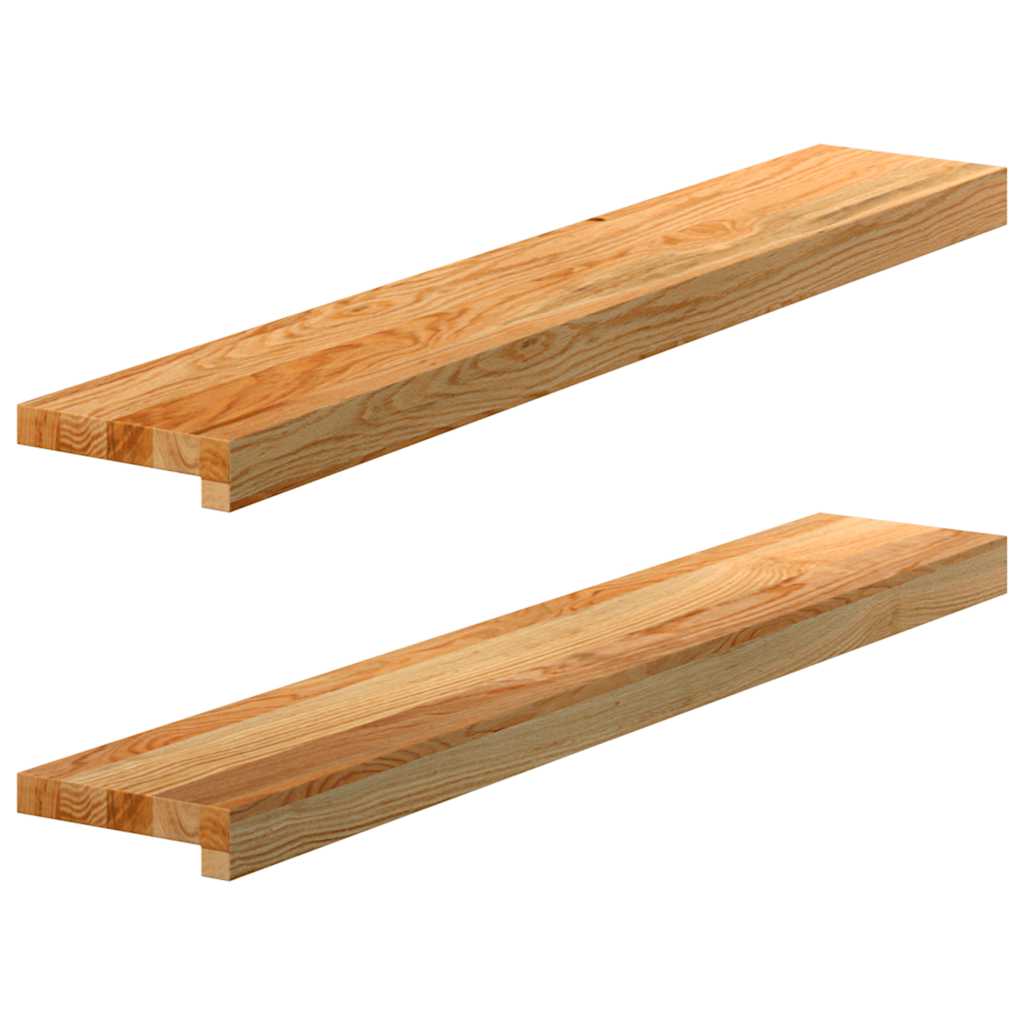 Vensterbanken 2 st 90x15x2 cm massief eikenhout lichtbruin is nu te koop bij PeponiXL, paradijselijk wonen!