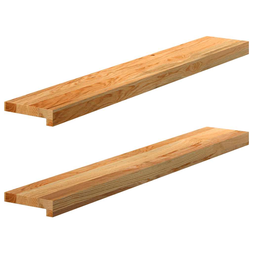 Vensterbanken 2 st 100x15x2 cm massief eikenhout lichtbruin is nu te koop bij PeponiXL, paradijselijk wonen!