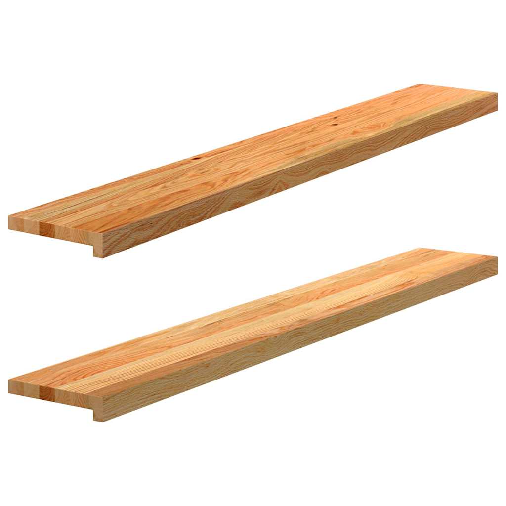 Vensterbanken 2 st 140x20x2 cm massief eikenhout lichtbruin is nu te koop bij PeponiXL, paradijselijk wonen!