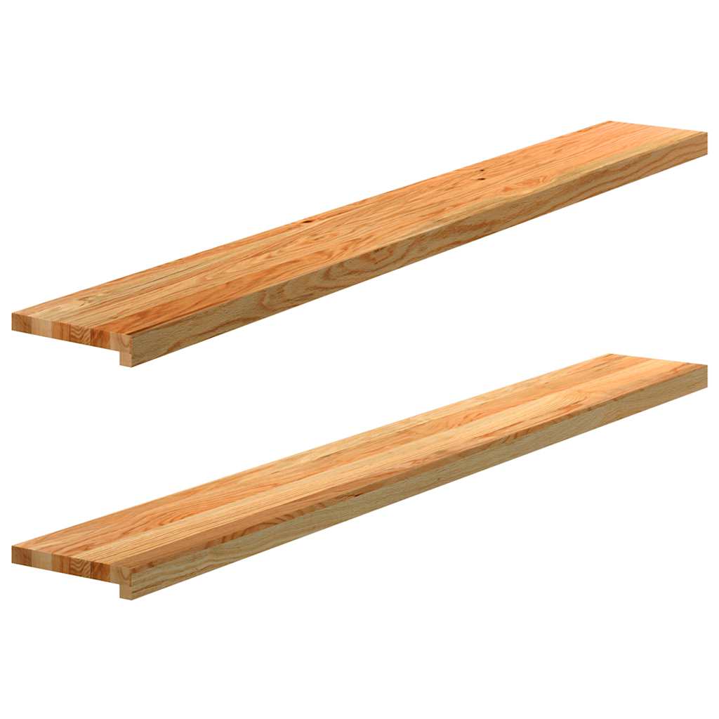 Vensterbanken 2 st 160x20x2 cm massief eikenhout lichtbruin is nu te koop bij PeponiXL, paradijselijk wonen!